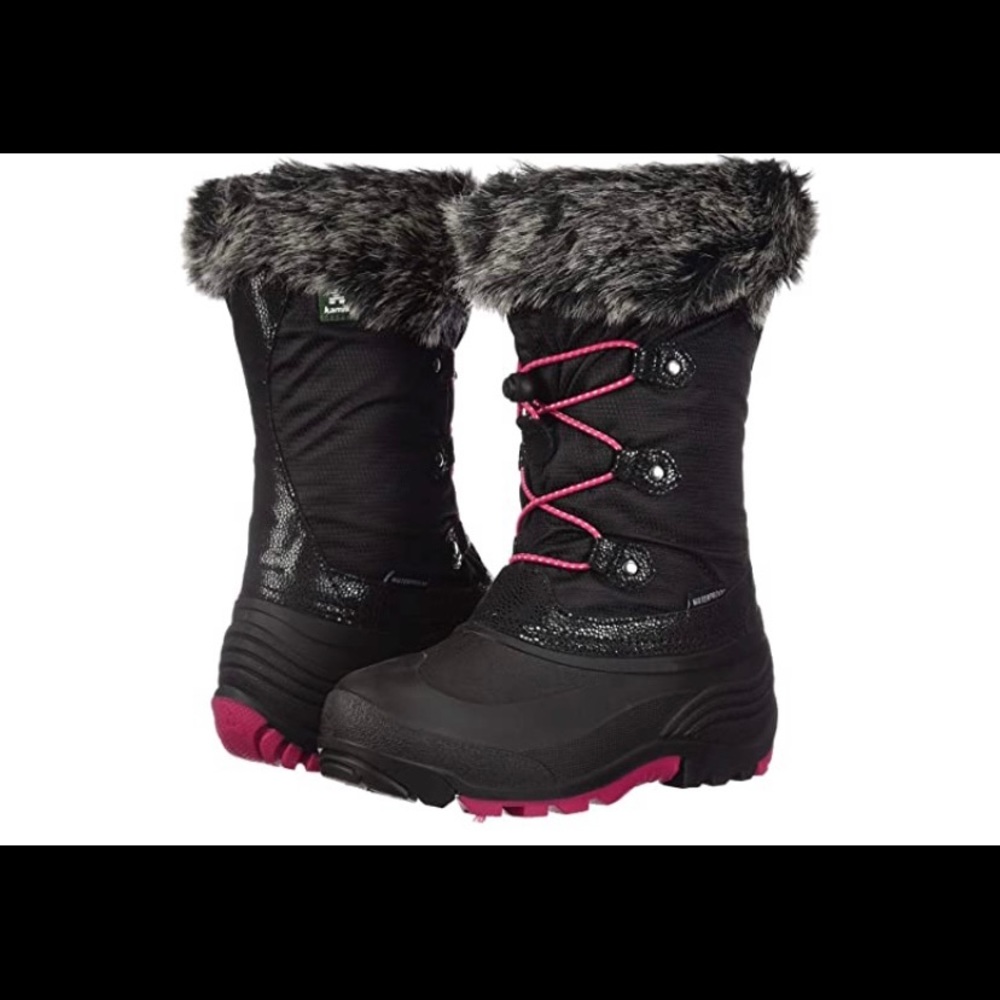 Kamid Snow boots for girls 12 US little kid